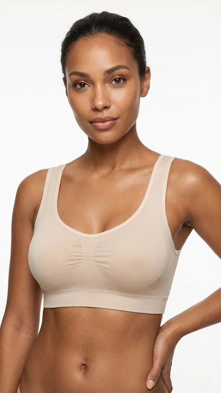 LunaIntim Nude Dikişsiz Seamless Sporcu Büstiyeri Kalın Askılı Konfor Modeli - Kalın Askılı Detay